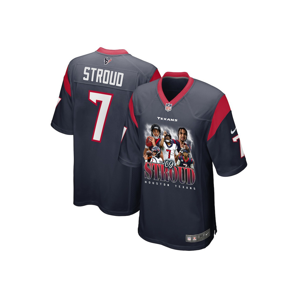 C.J. Stroud 7 Houston Texans The Chosen One Game YOUTH Jersey - Navy JS5147 nicesnker
