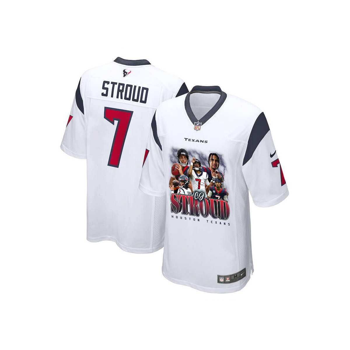 C.J. Stroud 7 Houston Texans The Chosen One Game YOUTH Jersey - White JS6299 nicesnker