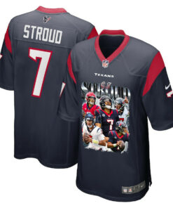 C.J. Stroud 7 Houston Texans The Gunslinger Game Men Jersey - Navy JS1698 nicesnker