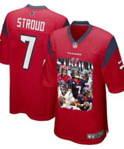 C.J. Stroud 7 Houston Texans The Gunslinger Game Men Jersey - Red JS8330 nicesnker