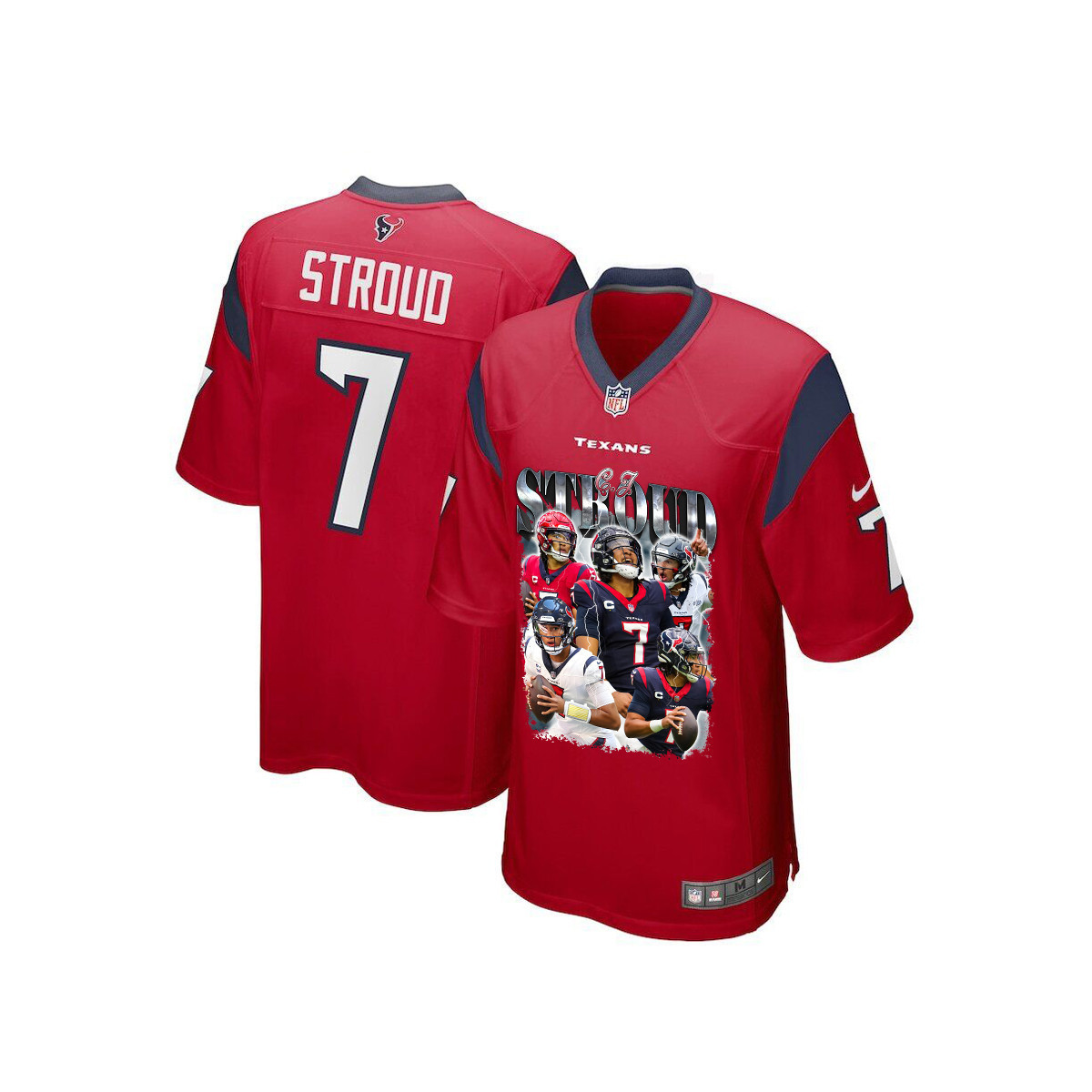 C.J. Stroud 7 Houston Texans The Gunslinger Game YOUTH Jersey - Red JS4319 nicesnker