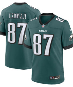 C.J. Uzomah 87 Philadelphia Eagles Team Game Men Jersey - Midnight Green JS5026 nicesnker