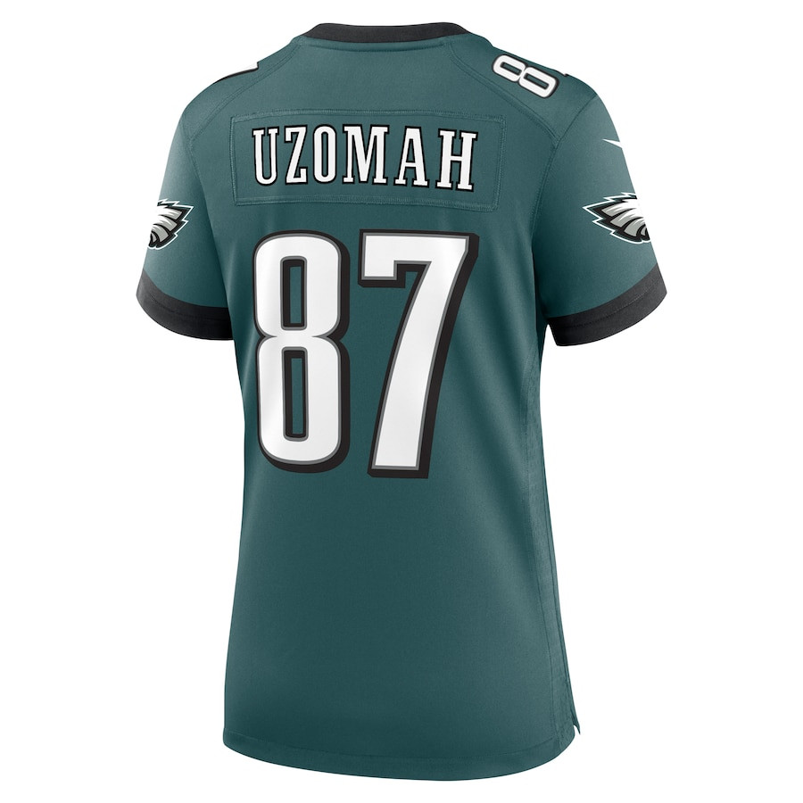 C.J. Uzomah 87 Philadelphia Eagles Women Team Game Jersey - Midnight Green JS7306 nicesnker - Image 3
