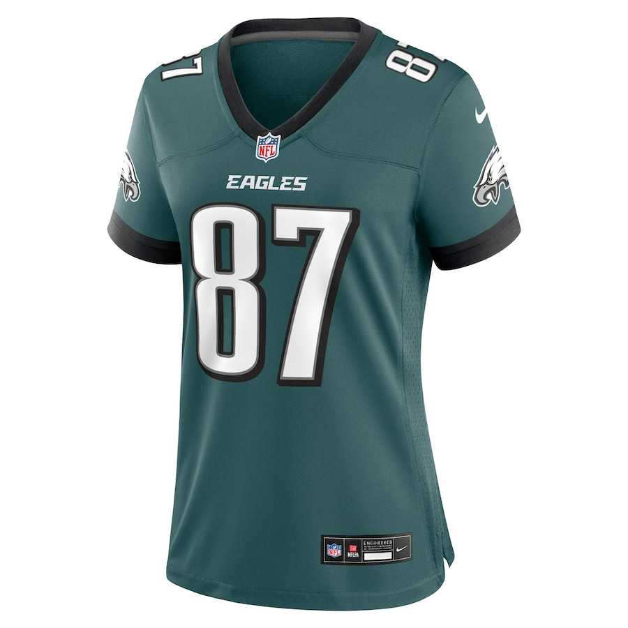 C.J. Uzomah 87 Philadelphia Eagles Women Team Game Jersey - Midnight Green JS7306 nicesnker - Image 2