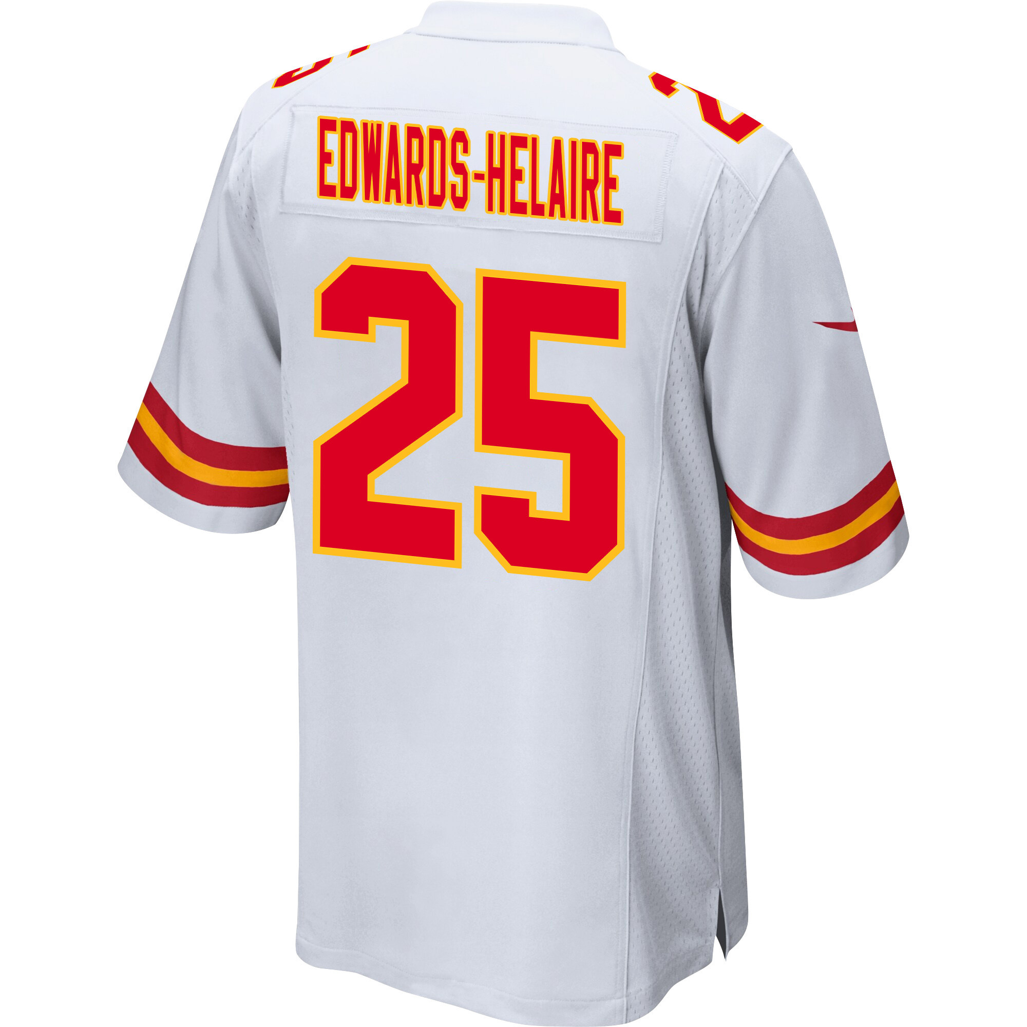 Clyde Edwards-Helaire 25 Kansas City Chiefs AFC Champions Patch Game Men Jersey - White JS6542 nicesnker - Image 3