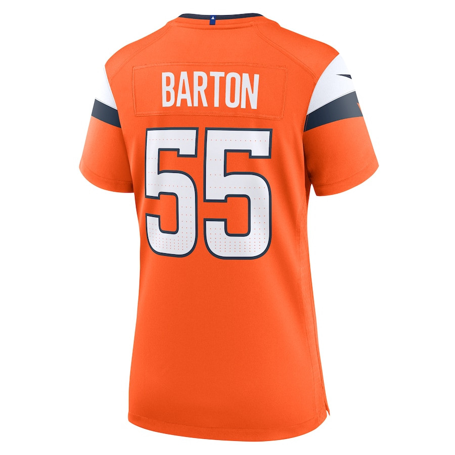 Cody Barton 55 Denver Broncos Women's Game Jersey - Orange JS8918 nicesnker - Image 3