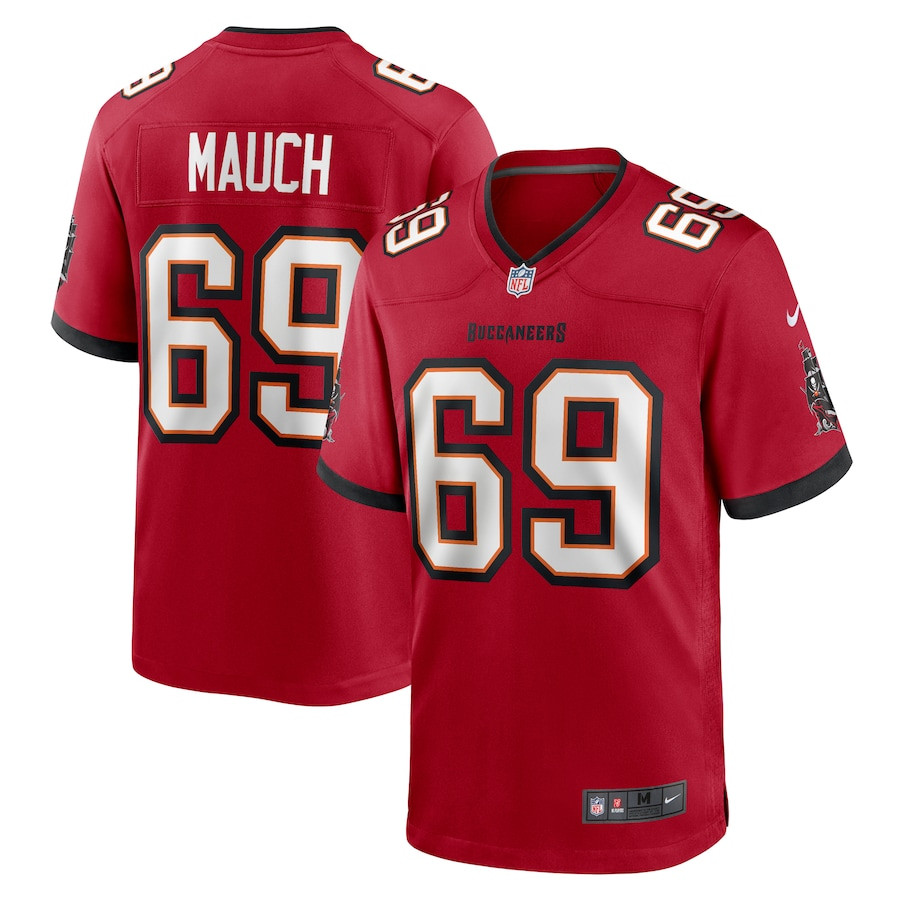 Cody Mauch 69 Tampa Bay Buccaneers Game Men Jersey - Red JS5699 nicesnker
