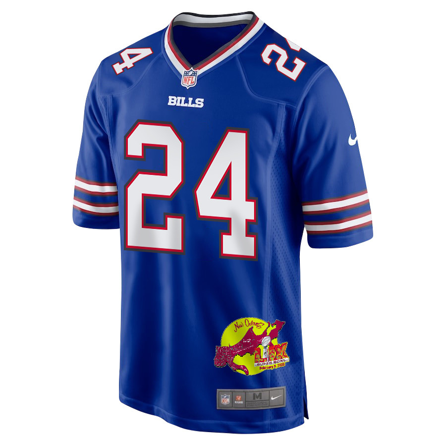 Cole Bishop 24 Buffalo Bills Super Bowl LIX New Orleans Patch Game Men Jersey - Royal JS8421 nicesnker - Image 3
