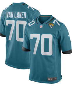 Cole Van Lanen 70 Jacksonville Jaguars Men Game Jersey - Teal JS9146 nicesnker