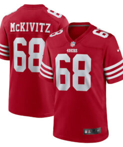 Colton McKivitz 68 San Francisco 49ers Game Men Jersey - Scarlet JS8353 nicesnker