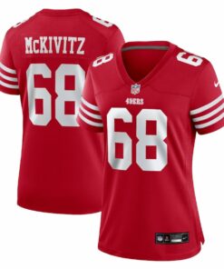 Colton McKivitz 68 San Francisco 49ers Women's Game Jersey - Scarlet JS3212 nicesnker