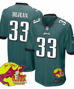 Cooper DeJean 33 Philadelphia Eagles Super Bowl LIX New Orleans Patch Game Men Jersey - Midnight Green JS8273 nicesnker