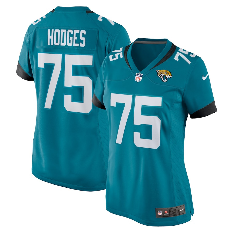 Cooper Hodges 75 Jacksonville Jaguars Women's Game Jersey - Teal JS2293 nicesnker