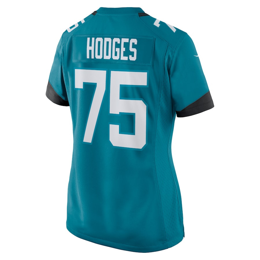 Cooper Hodges 75 Jacksonville Jaguars Women's Game Jersey - Teal JS2293 nicesnker - Image 3