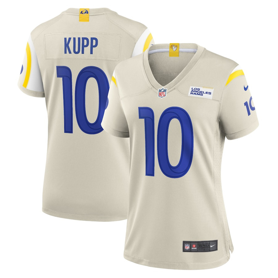 Cooper Kupp 10 Los Angeles Rams Women Game Jersey - Bone JS3284 nicesnker