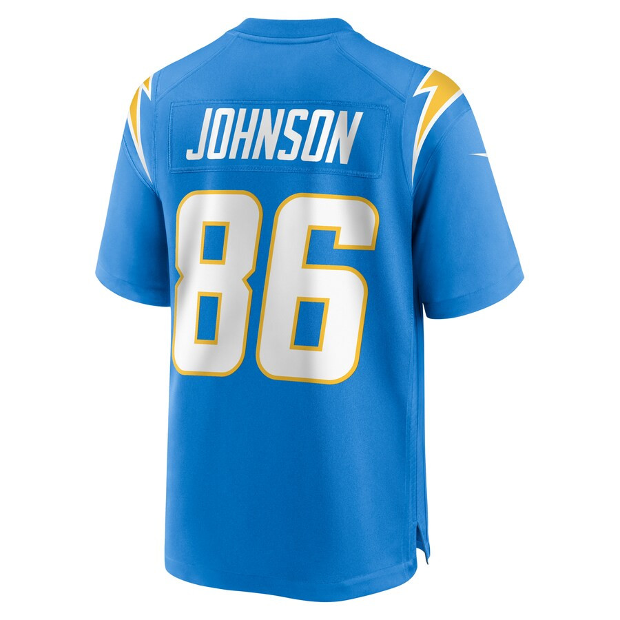 Cornelius Johnson 86 Los Angeles Chargers Team Game Men Jersey - Powder Blue JS6708 nicesnker - Image 3