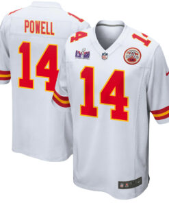 Cornell Powell 14 Kansas City Chiefs Super Bowl LVIII Patch Game Men Jersey - White JS5348 nicesnker