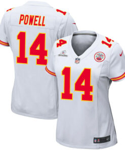 Cornell Powell 14 Kansas City Chiefs Super Bowl LVIII Patch Game Women Jersey - White JS6206 nicesnker