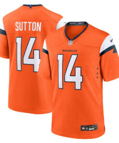 Courtland Sutton 14 Denver Broncos Game Men Jersey - Orange JS6029 nicesnker