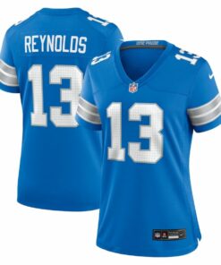 Craig Reynolds 13 Detroit Lions Women's Team Game Jersey - Blue JS3051 nicesnker