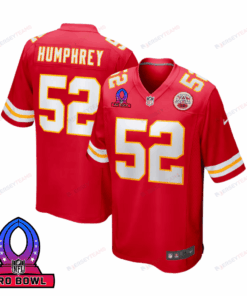 Creed Humphrey 52 Kansas City Chiefs 2025 Pro Bowl Patch Game Men Jersey - Red JS5205 nicesnker