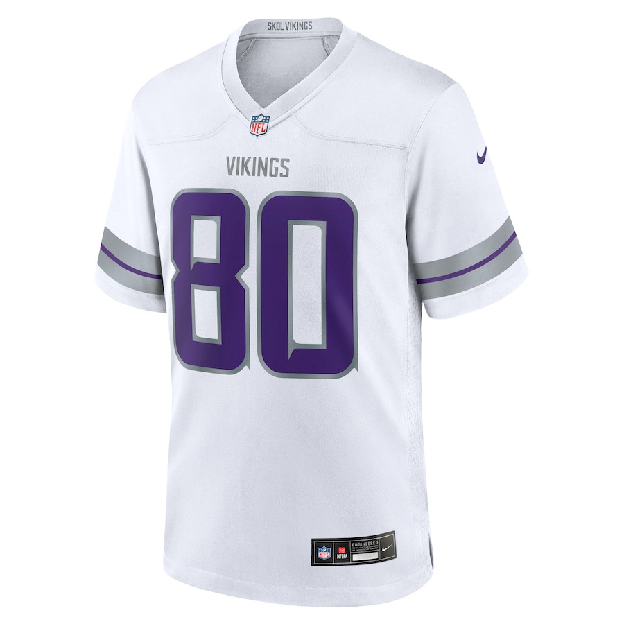Cris Carter 80 Minnesota Vikings Alternate Retired Player Game Men Jersey - White JS2855 nicesnker - Image 2