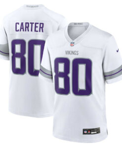 Cris Carter 80 Minnesota Vikings Alternate Retired Player Game Men Jersey - White JS2855 nicesnker