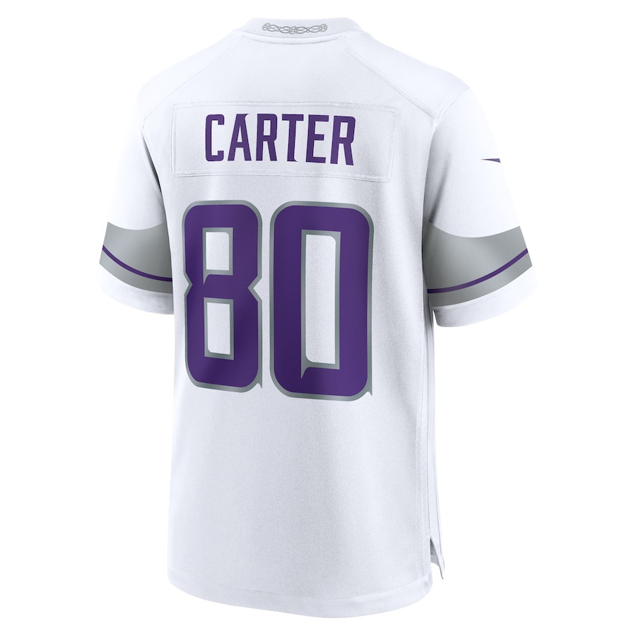 Cris Carter 80 Minnesota Vikings Alternate Retired Player Game Men Jersey - White JS2855 nicesnker - Image 3