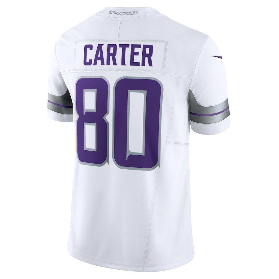 Cris Carter 80 Minnesota Vikings Alternate Vapor F.U.S.E. Limited Men Jersey - White JS5768 nicesnker - Image 3