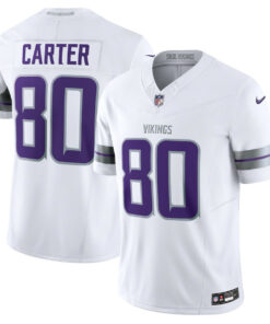 Cris Carter 80 Minnesota Vikings Alternate Vapor F.U.S.E. Limited Men Jersey - White JS5768 nicesnker