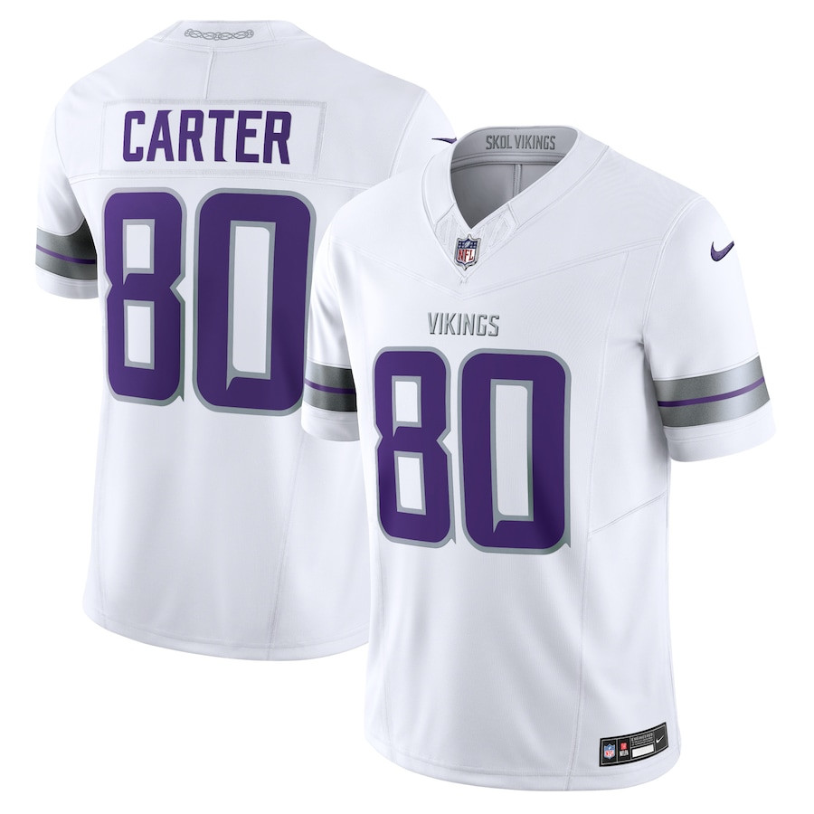 Cris Carter 80 Minnesota Vikings Alternate Vapor F.U.S.E. Limited Men Jersey - White JS5768 nicesnker