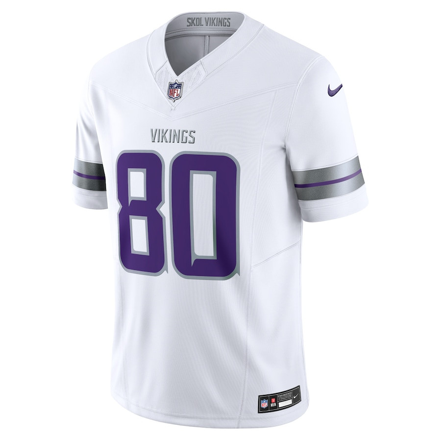 Cris Carter 80 Minnesota Vikings Alternate Vapor F.U.S.E. Limited Men Jersey - White JS5768 nicesnker - Image 2