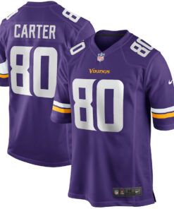Cris Carter 80 Minnesota Vikings Men Game Retired Jersey - Purple JS1327 nicesnker