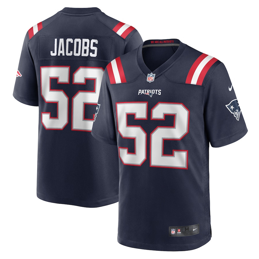 Curtis Jacobs 52 New England Patriots Team Game Men Jersey - Navy JS3971 nicesnker