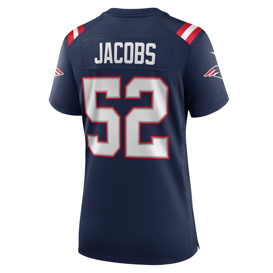 Curtis Jacobs 52 New England Patriots Women's Team Game Jersey - Navy JS9208 nicesnker - Image 3