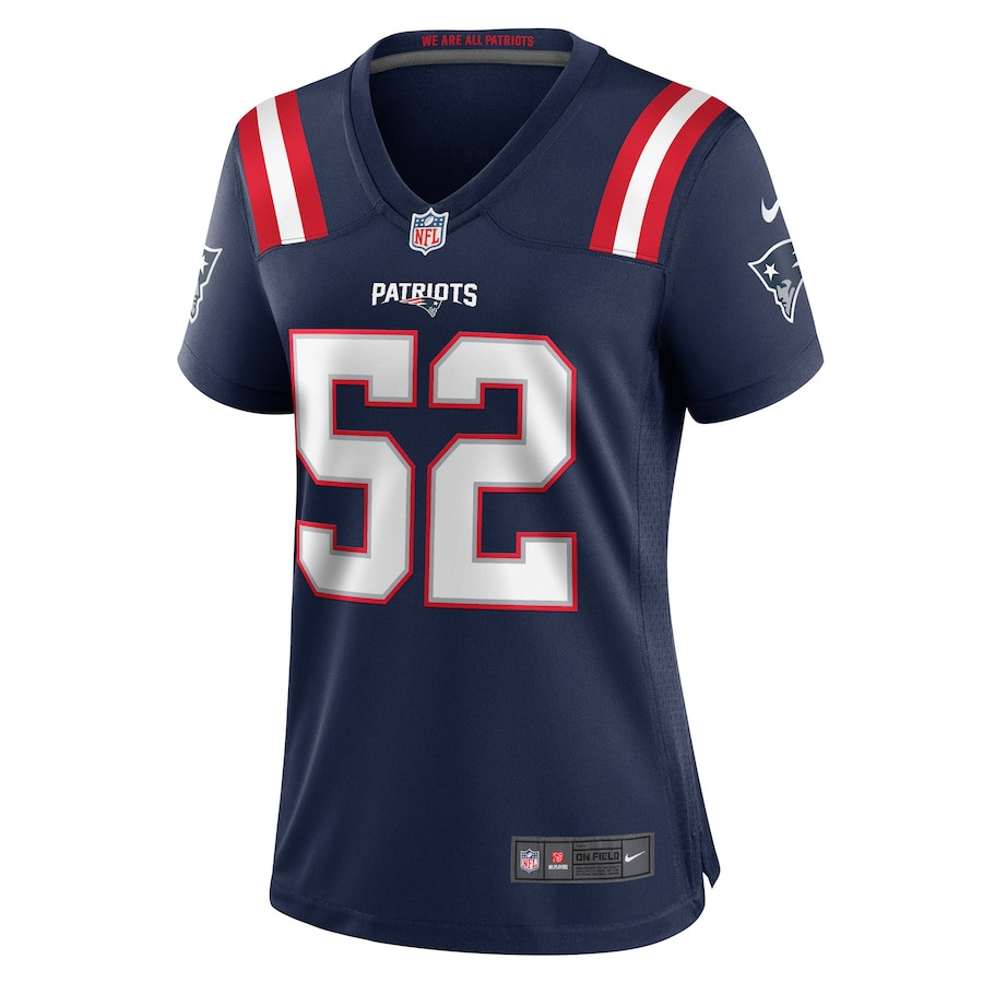 Curtis Jacobs 52 New England Patriots Women's Team Game Jersey - Navy JS9208 nicesnker - Image 2
