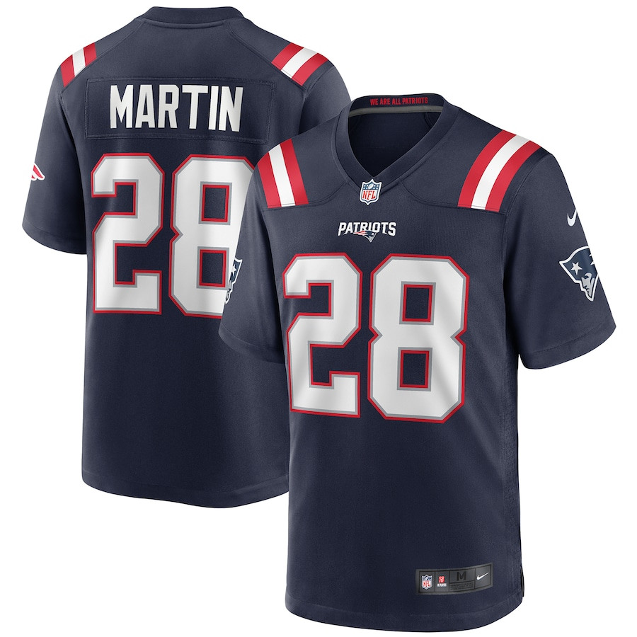 Curtis Martin 28 New England Patriots Men Game Retired Jersey - Navy JS6901 nicesnker