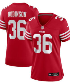 Curtis Robinson 36 San Francisco 49ers Women's Game Jersey - Scarlet JS1413 nicesnker