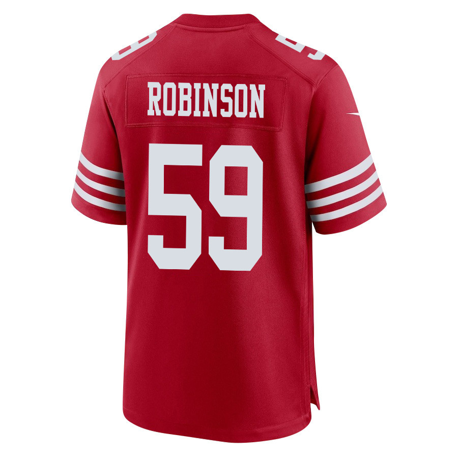 Curtis Robinson 59 San Francisco 49ers NFC Champions Patch Game Men Jersey - Scarlet JS1875 nicesnker - Image 3