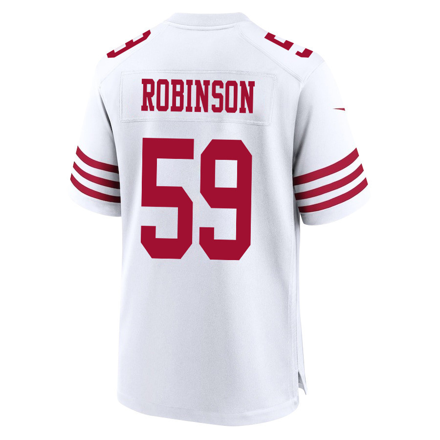 Curtis Robinson 59 San Francisco 49ers NFC Champions Patch Game Men Jersey - White JS7073 nicesnker - Image 3