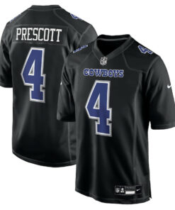 Dak Prescott 4 Dallas Cowboys Fashion Game Men Jersey - Carbon Black JS5353 nicesnker