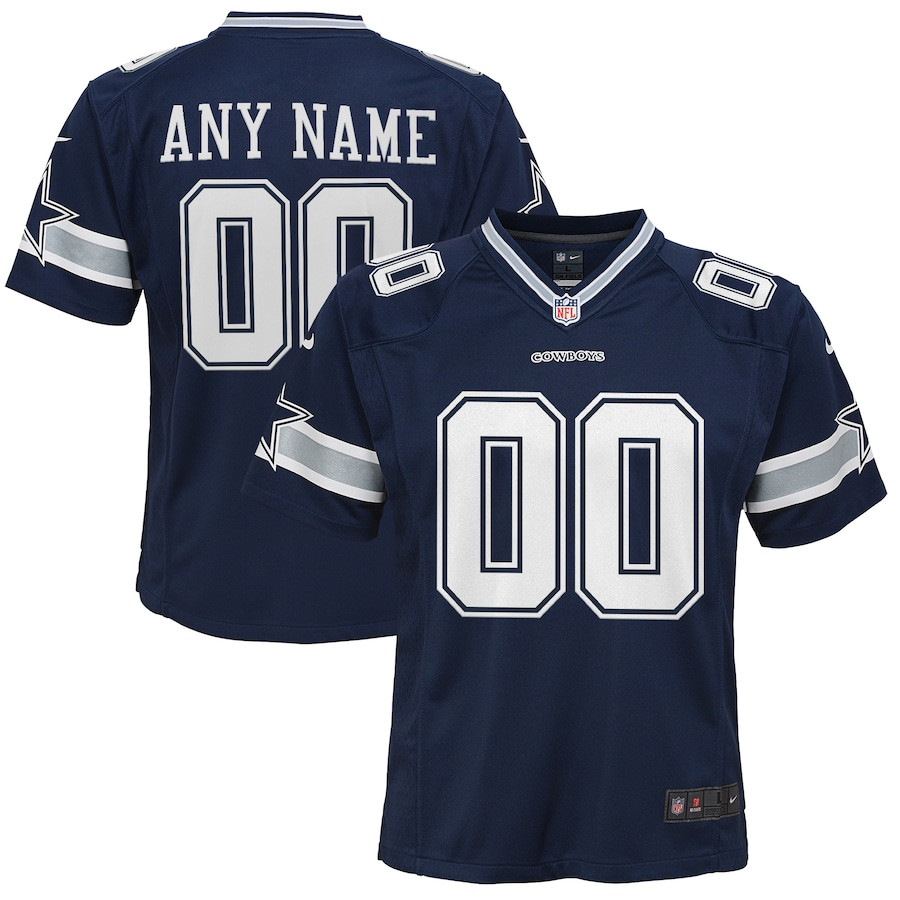 Dallas Cowboys YOUTH Custom Game Jersey - Navy JS4590 nicesnker