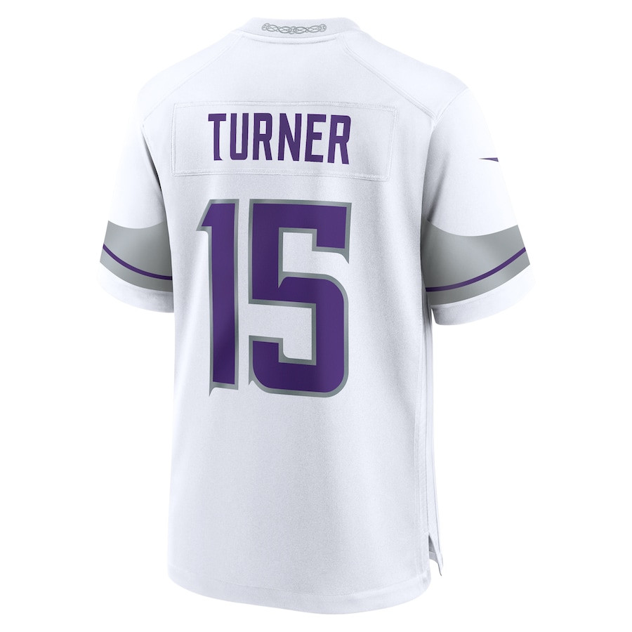 Dallas Turner 15 Minnesota Vikings Alternate Game Men Jersey - White JS8718 nicesnker - Image 3