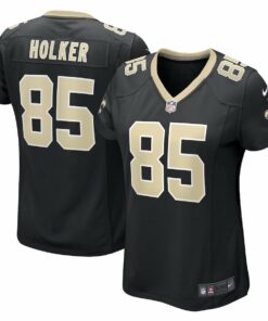 Dallin Holker 85 New Orleans Saints Women's Game Jersey - Black JS6489 nicesnker