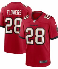 Dallis Flowers 28 Tampa Bay Buccaneers Game Men Jersey - Red JS8359 nicesnker