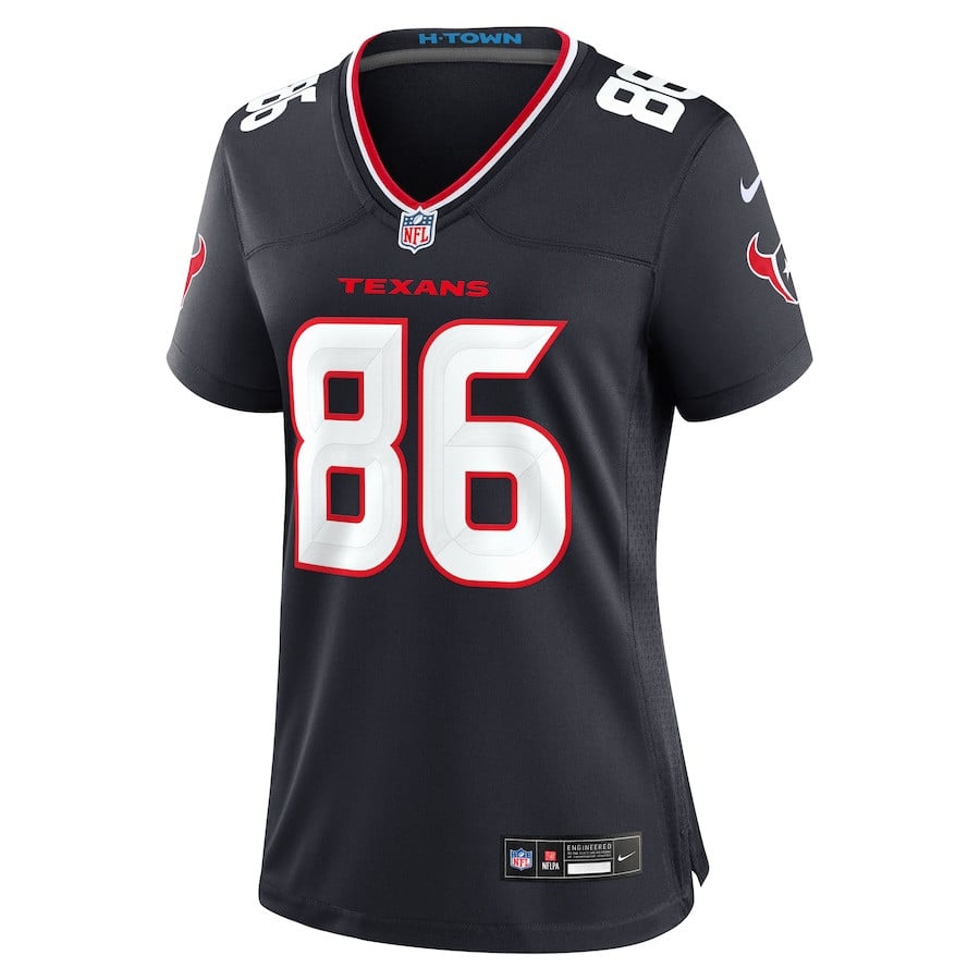 Dalton Schultz 86 Houston Texans Women's Team Game Jersey - Navy JS8916 nicesnker - Image 2