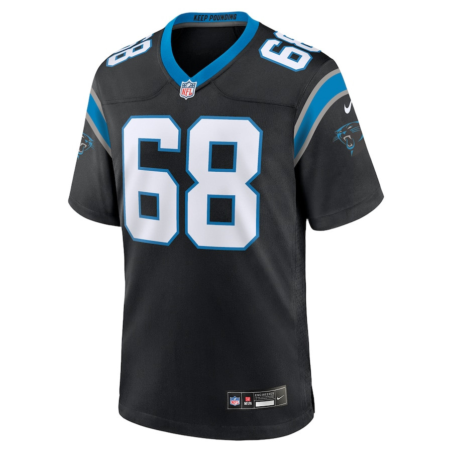 Damien Lewis 68 Carolina Panthers Game Men Jersey - Black JS8780 nicesnker - Image 2