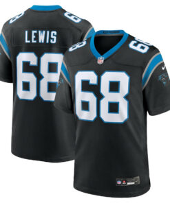 Damien Lewis 68 Carolina Panthers Game Men Jersey - Black JS8780 nicesnker