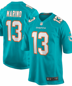 Dan Marino 13 Miami Dolphins Men Game Retired Jersey - Aqua JS5810 nicesnker