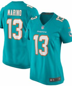 Dan Marino 13 Miami Dolphins Women Game Retired Jersey - Aqua JS4171 nicesnker
